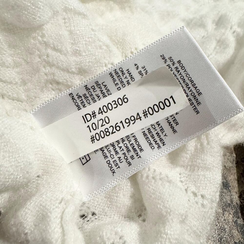 Express Top Puff Sleeve Romantic Cottage Y2K Minimalist Fairy Boho White Size XL - Picture 4 of 6